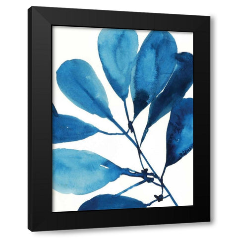 Sapphire Stems II Black Modern Wood Framed Art Print with Double Matting by Jensen, Asia