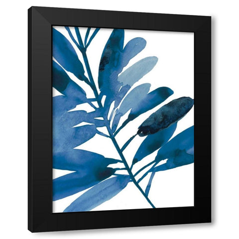 Sapphire Stems III Black Modern Wood Framed Art Print with Double Matting by Jensen, Asia