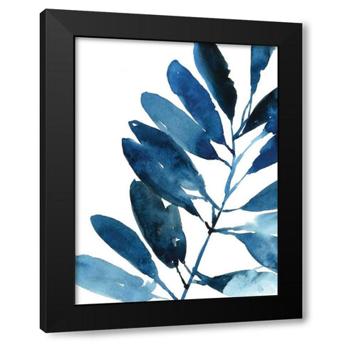 Sapphire Stems IV Black Modern Wood Framed Art Print with Double Matting by Jensen, Asia