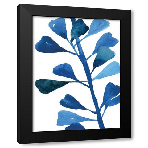 Sapphire Stems V Black Modern Wood Framed Art Print by Jensen, Asia