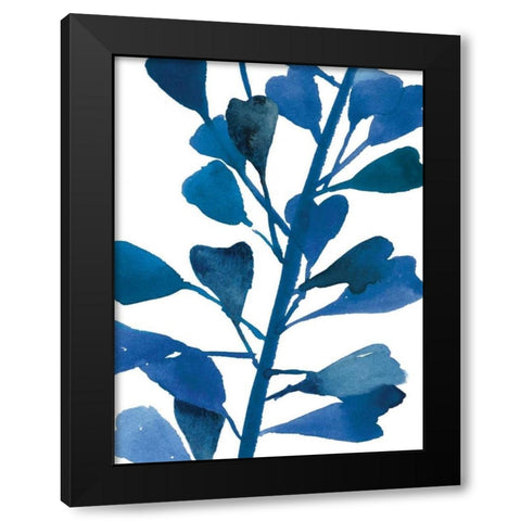 Sapphire Stems VI Black Modern Wood Framed Art Print with Double Matting by Jensen, Asia