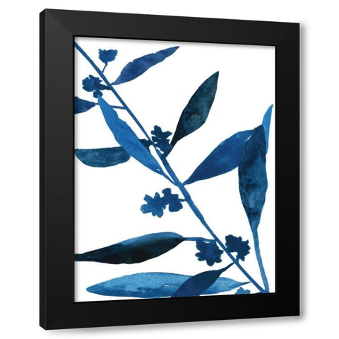 Sapphire Stems VIII Black Modern Wood Framed Art Print by Jensen, Asia
