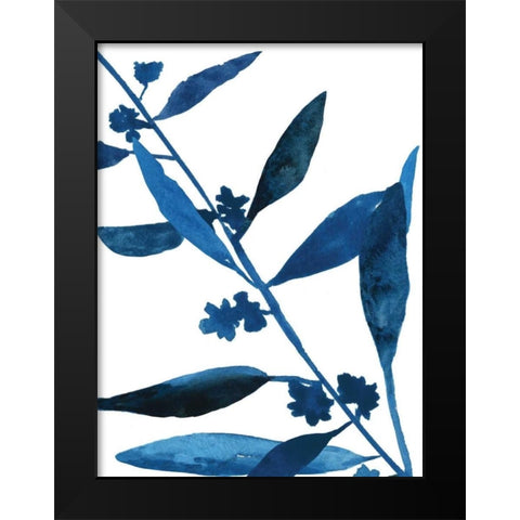 Sapphire Stems VIII Black Modern Wood Framed Art Print by Jensen, Asia