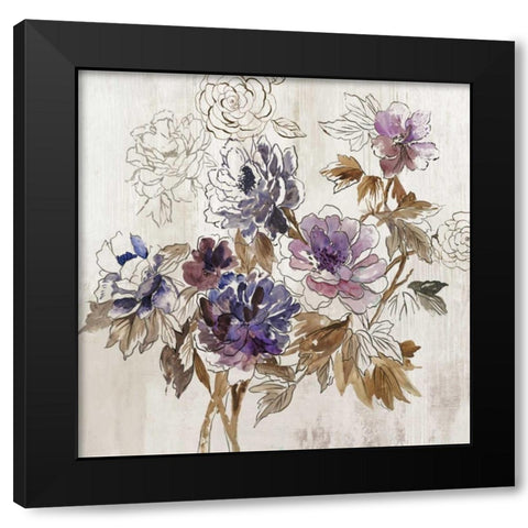 Japanese Garden I Plum Version Black Modern Wood Framed Art Print by Jensen, Asia