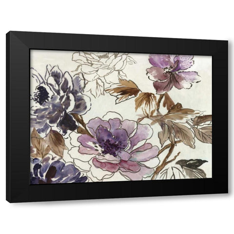 Japanese Garden II Plum Version Black Modern Wood Framed Art Print by Jensen, Asia