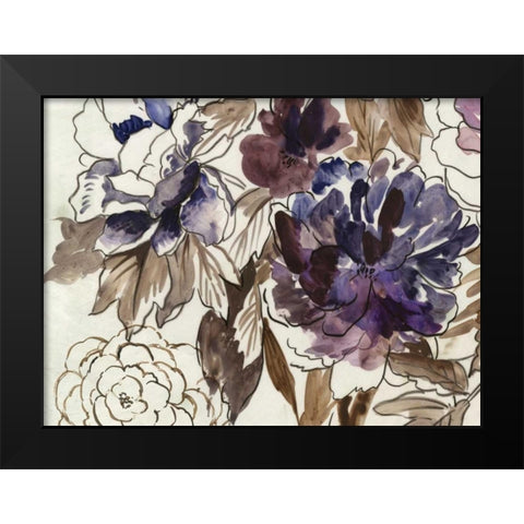 Japanese Garden III Plum Version Black Modern Wood Framed Art Print by Jensen, Asia