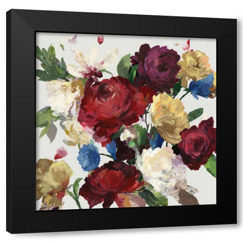 Autumn Floral Black Modern Wood Framed Art Print with Double Matting by Jensen, Asia
