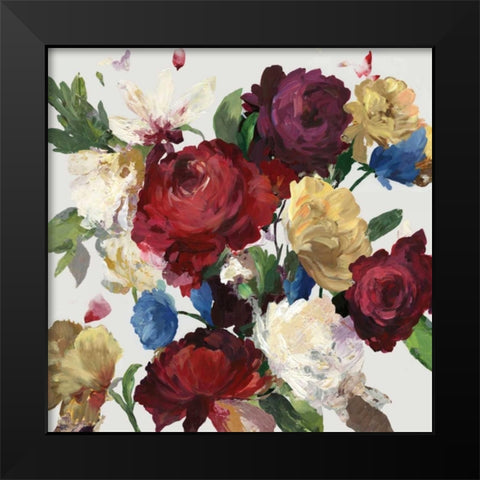 Autumn Floral Black Modern Wood Framed Art Print by Jensen, Asia