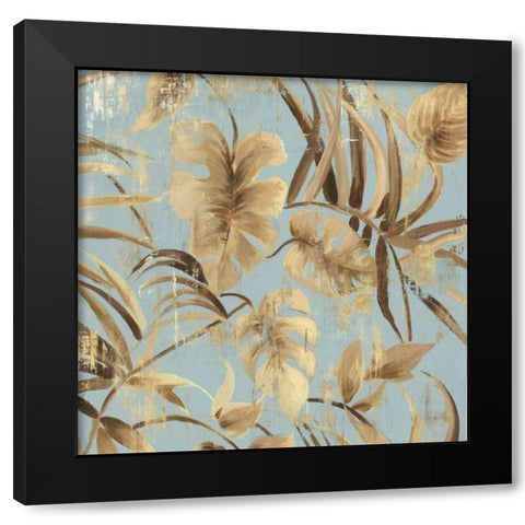 Gold Palms I Black Modern Wood Framed Art Print by Jensen, Asia