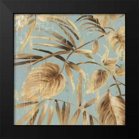 Gold Palms II Black Modern Wood Framed Art Print by Jensen, Asia