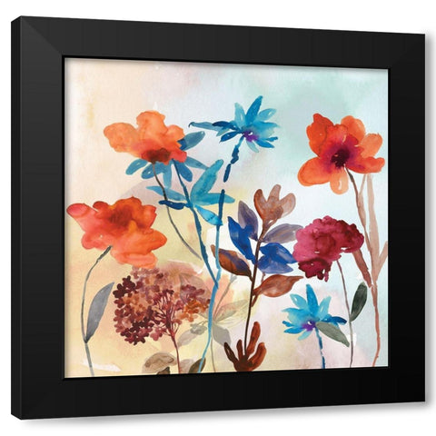 Spring Mix II Black Modern Wood Framed Art Print by Jensen, Asia
