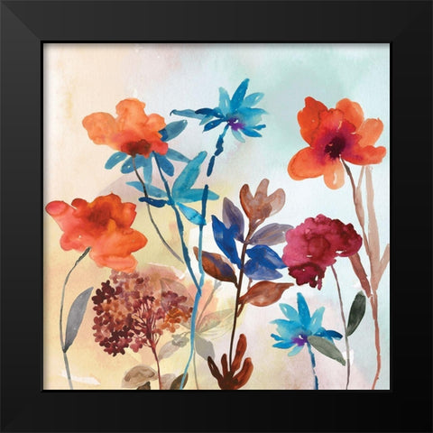 Spring Mix II Black Modern Wood Framed Art Print by Jensen, Asia