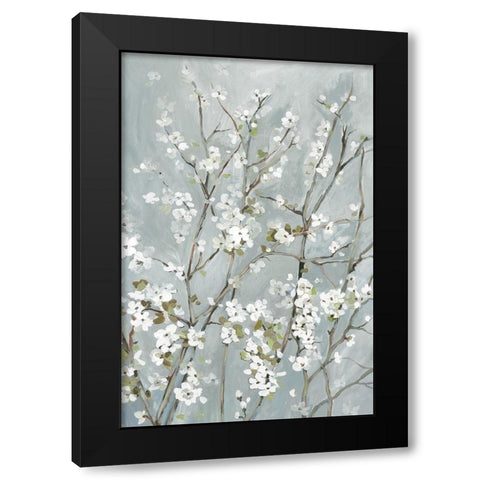 Light Almond Blossoms Black Modern Wood Framed Art Print by Jensen, Asia