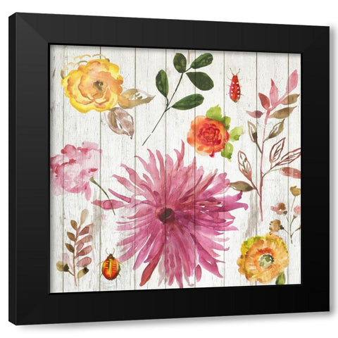 Folk Gardens II Black Modern Wood Framed Art Print by Jensen, Asia