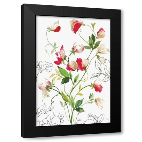 Florecer II Black Modern Wood Framed Art Print with Double Matting by Jensen, Asia