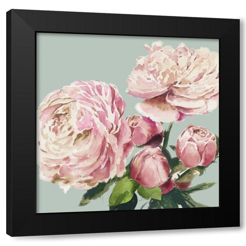 Pink Peony II Black Modern Wood Framed Art Print by Jensen, Asia