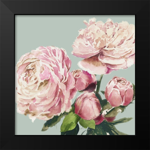 Pink Peony II Black Modern Wood Framed Art Print by Jensen, Asia
