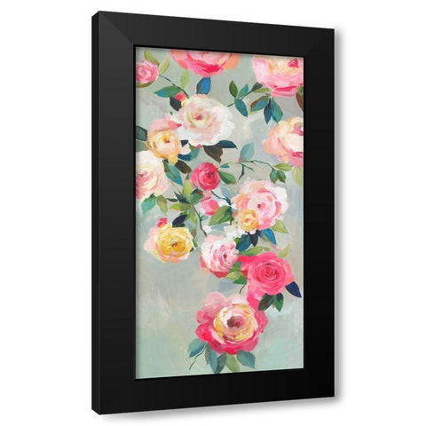 Cascade of Roses III  Black Modern Wood Framed Art Print by Jensen, Asia