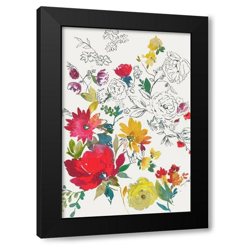 Boutonniere I Black Modern Wood Framed Art Print by Jensen, Asia