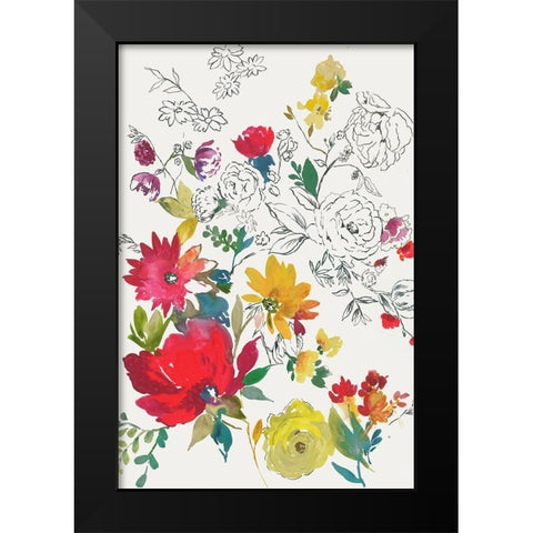 Boutonniere I Black Modern Wood Framed Art Print by Jensen, Asia