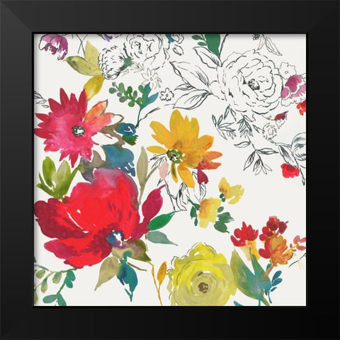 Boutonniere II Black Modern Wood Framed Art Print by Jensen, Asia