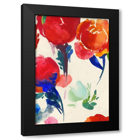 Fresh Spring Florals I  Black Modern Wood Framed Art Print with Double Matting by Jensen, Asia