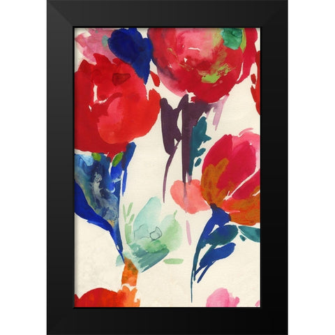 Fresh Spring Florals II  Black Modern Wood Framed Art Print by Jensen, Asia