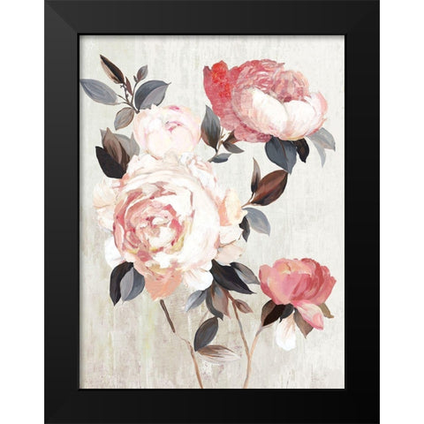 Bloom of Blush  Black Modern Wood Framed Art Print by Jensen, Asia