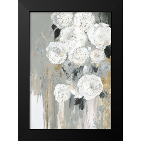 Cascading Gray  Black Modern Wood Framed Art Print by Jensen, Asia