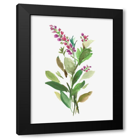 Forest Flower Black Modern Wood Framed Art Print by Jensen, Asia