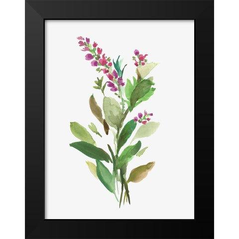 Forest Flower Black Modern Wood Framed Art Print by Jensen, Asia