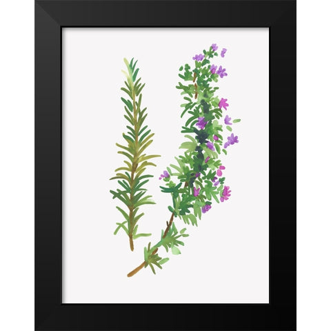 Wild Rosemary Black Modern Wood Framed Art Print by Jensen, Asia