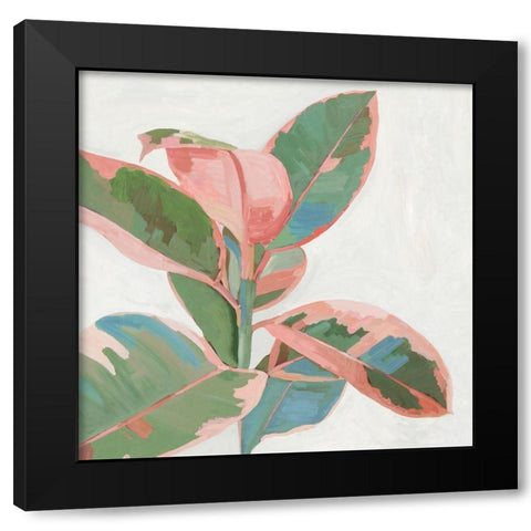 Pink Ficus I Black Modern Wood Framed Art Print by Jensen, Asia