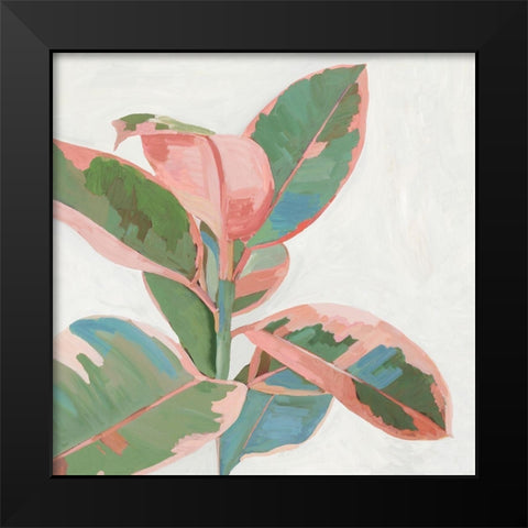 Pink Ficus I Black Modern Wood Framed Art Print by Jensen, Asia