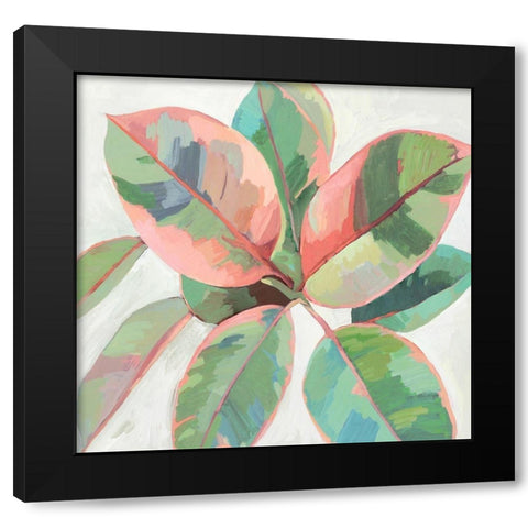 Pink Ficus II Black Modern Wood Framed Art Print by Jensen, Asia