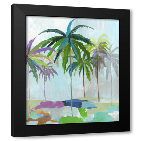 Tropical Summeer Black Modern Wood Framed Art Print by Jensen, Asia