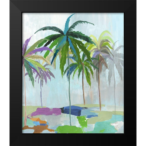 Tropical Summeer Black Modern Wood Framed Art Print by Jensen, Asia
