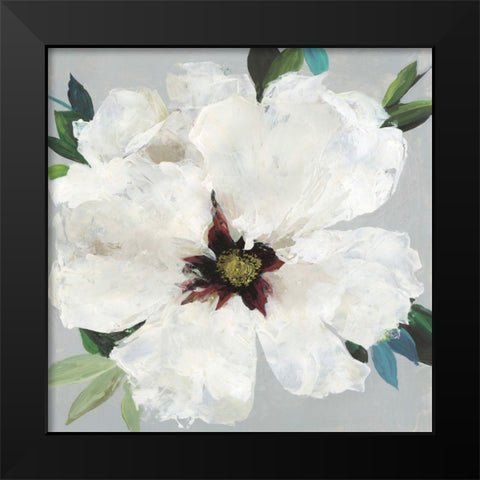 Lush Petals Black Modern Wood Framed Art Print by Jensen, Asia