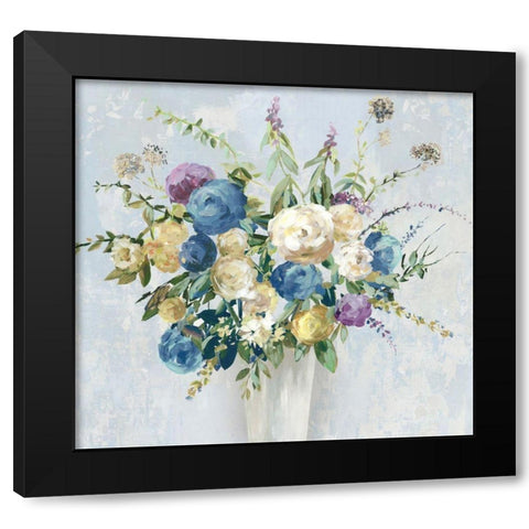 Tranquil Bouquet Black Modern Wood Framed Art Print by Jensen, Asia