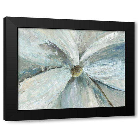 Silk Petals Black Modern Wood Framed Art Print by Jensen, Asia