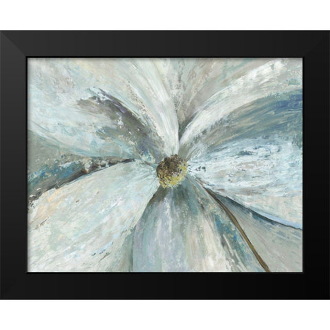 Silk Petals Black Modern Wood Framed Art Print by Jensen, Asia