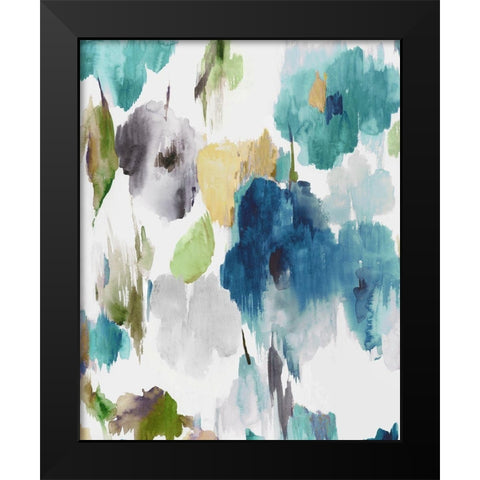 Abstract Flower Pattern II Black Modern Wood Framed Art Print by Jensen, Asia