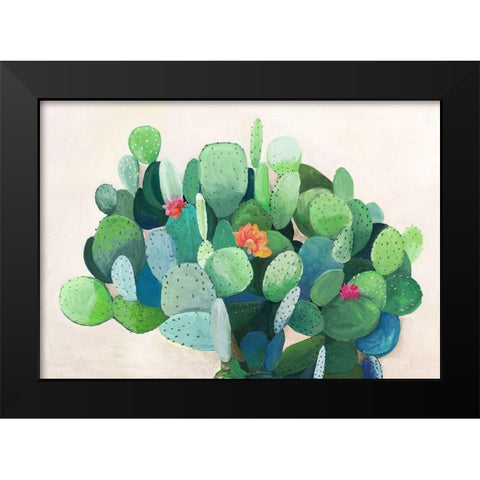 Cactus Bloom Black Modern Wood Framed Art Print by Jensen, Asia