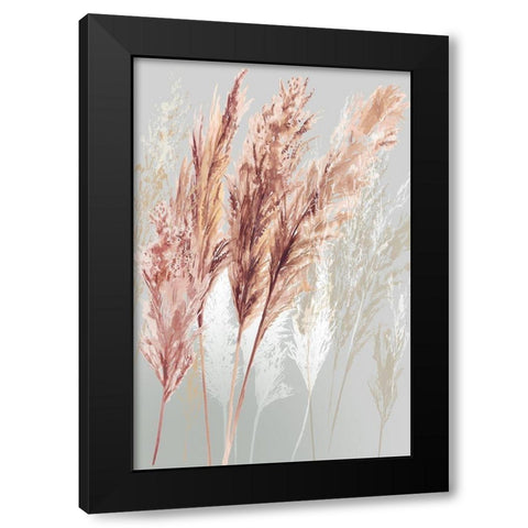 Blushing Pomp Grass I  Black Modern Wood Framed Art Print by Jensen, Asia
