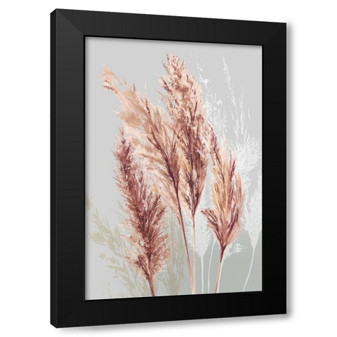 Blushing Pomp Grass II Black Modern Wood Framed Art Print by Jensen, Asia