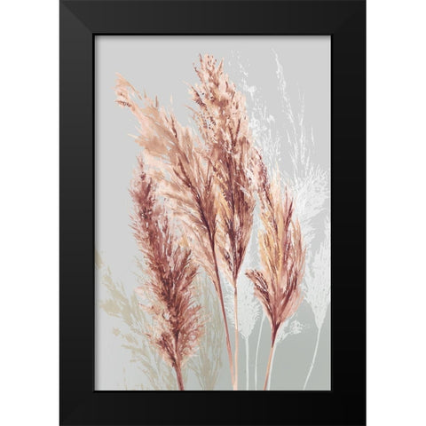 Blushing Pomp Grass II Black Modern Wood Framed Art Print by Jensen, Asia