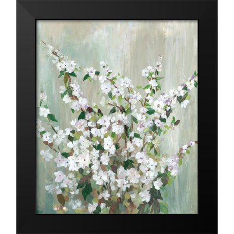 Teal Bloom Black Modern Wood Framed Art Print by Jensen, Asia