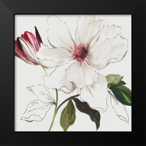 Pink Bontanical I  Black Modern Wood Framed Art Print by Jensen, Asia