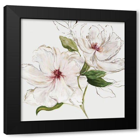 Pink Bontanical II Black Modern Wood Framed Art Print with Double Matting by Jensen, Asia