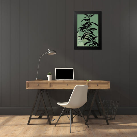 Green Silhouette II Black Modern Wood Framed Art Print by Jensen, Asia